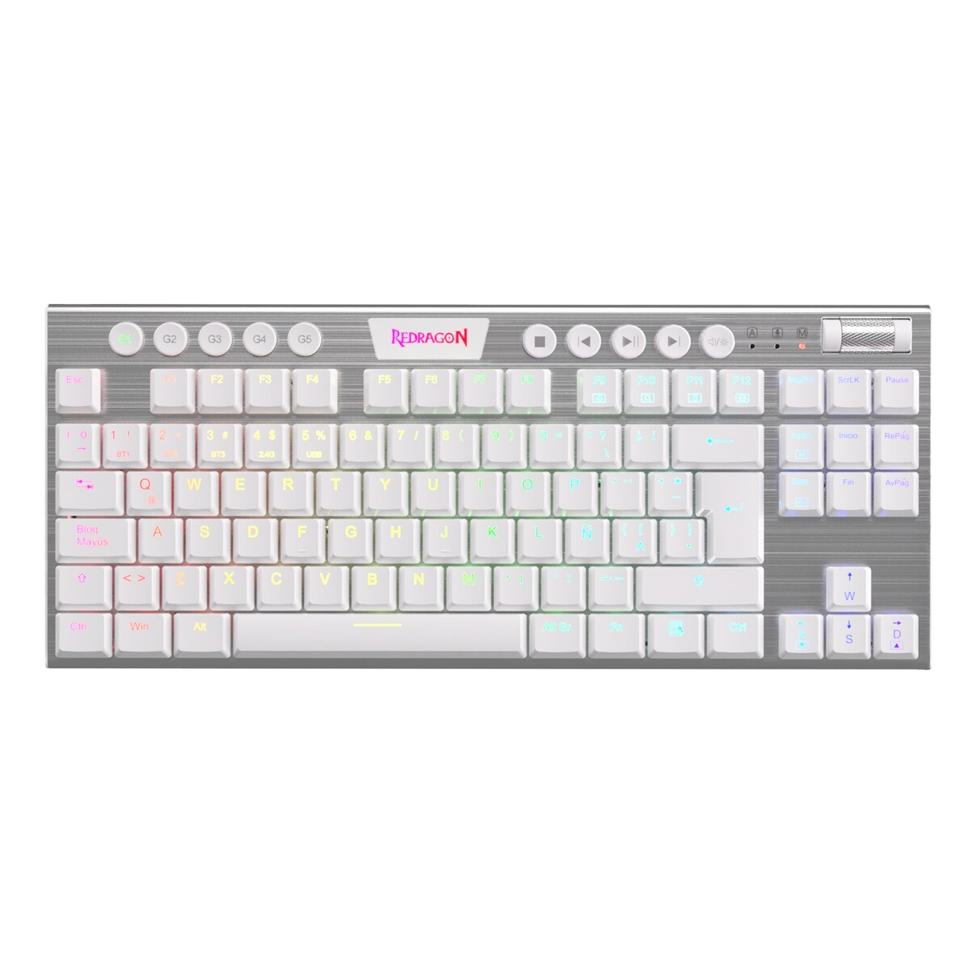 K621W-RGB-SP HORUS RGB WHITE TKL WIRELESS