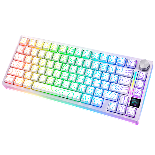 Teclado Mecanico X820 Ultra Tri Mode White Contour Line